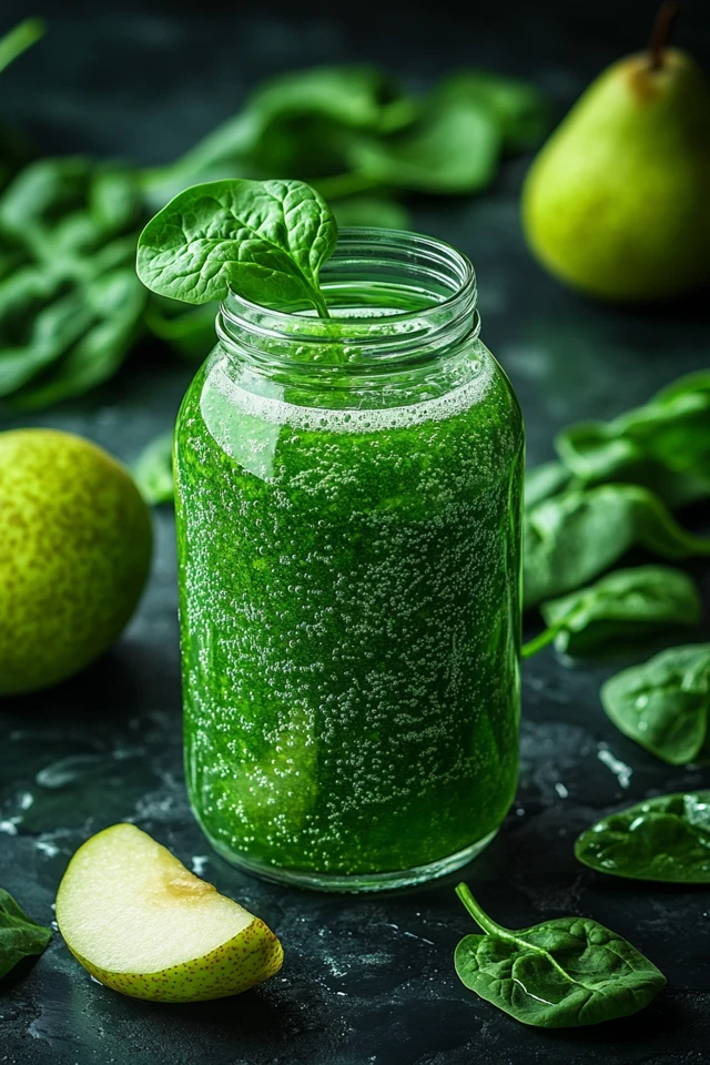 Spinach Pear Juice: A Green, Sweet Hydrating Drink