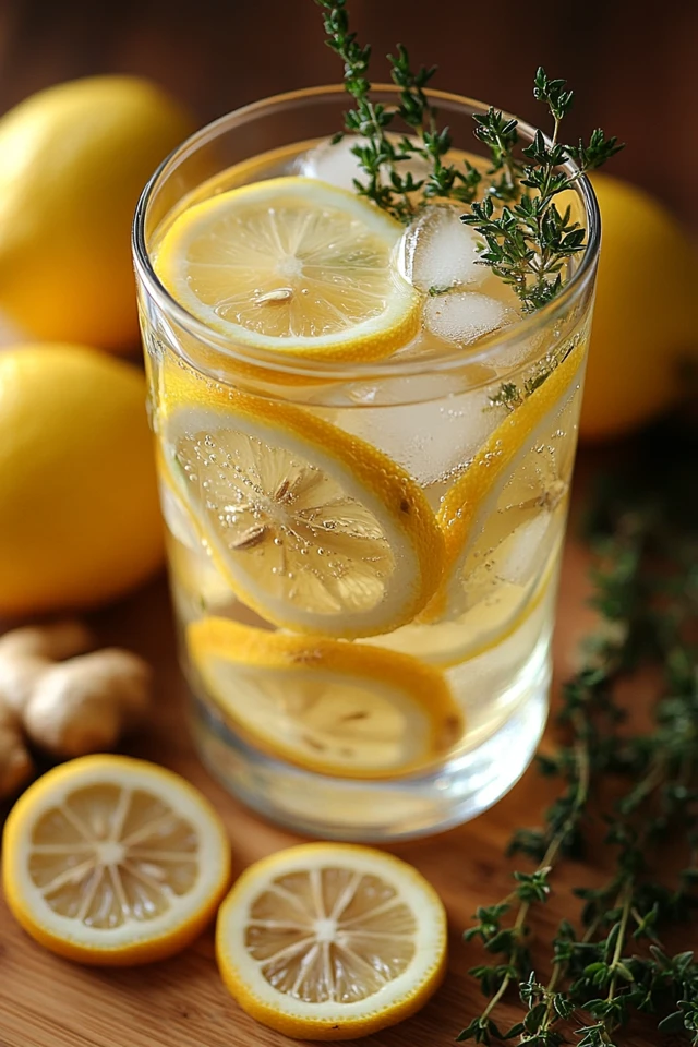 Lemon Thyme Ginger Infused Water: A Zesty, Herbal Boost
