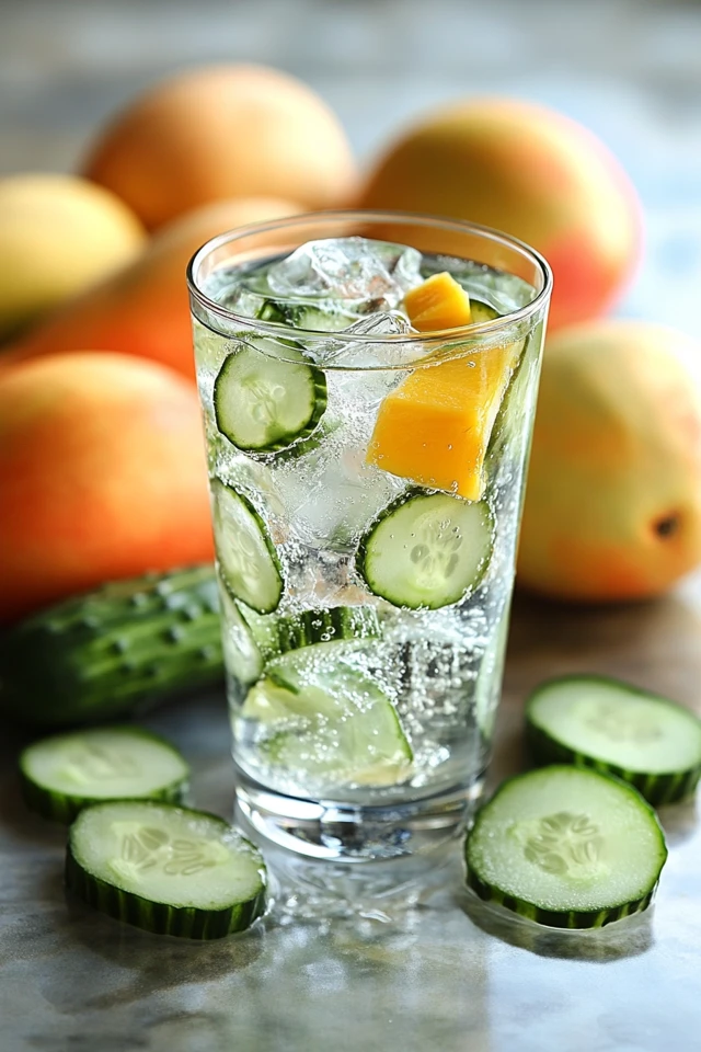 Mango Cucumber Infused Water: A Sweet, Crisp, and Refreshing Drink