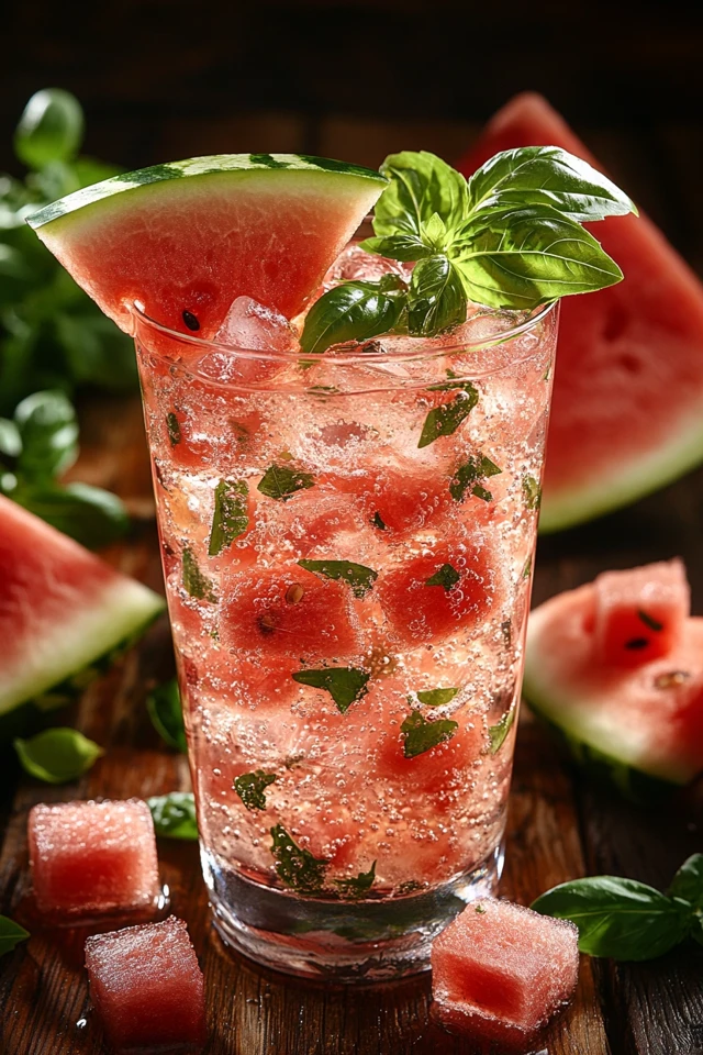 Watermelon Basil Infused Water: Sweet, Herbal, and Hydrating