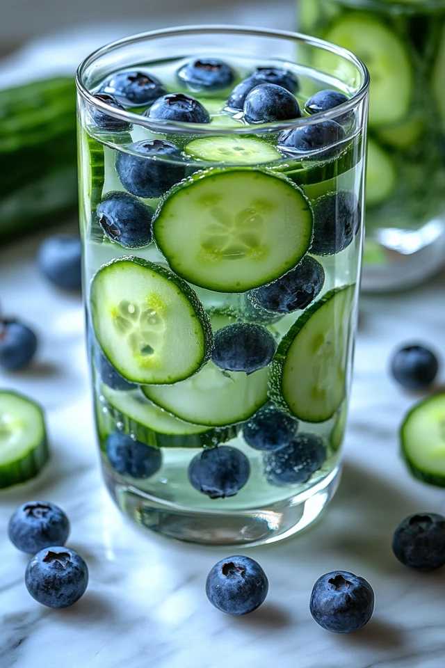 Blueberry Cucumber Infused Water: A Cool and Refreshing Drink