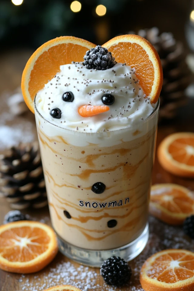 Snowman Smoothie: A Festive Holiday-Inspired Drink