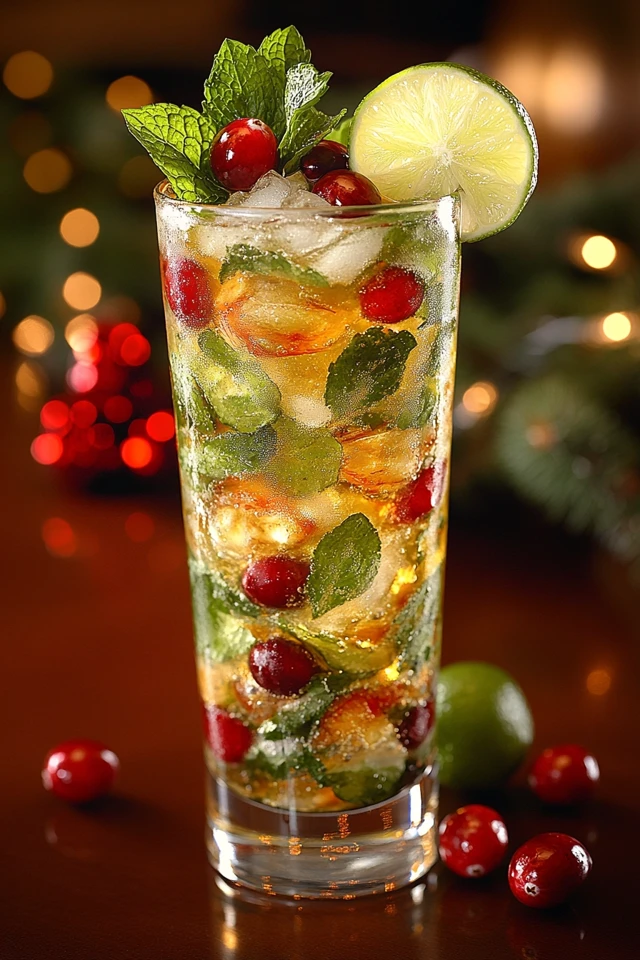 Cranberry Mojito Mocktail: A Non-Alcoholic Festive Drink