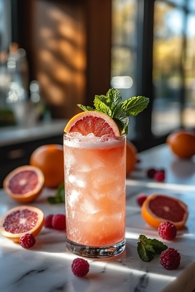 Grapefruit Mint Cooler: Refreshing and Bright