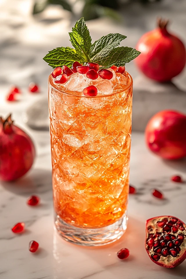 Pomegranate Mint Infused Water: Sweet, Refreshing, and Herbal