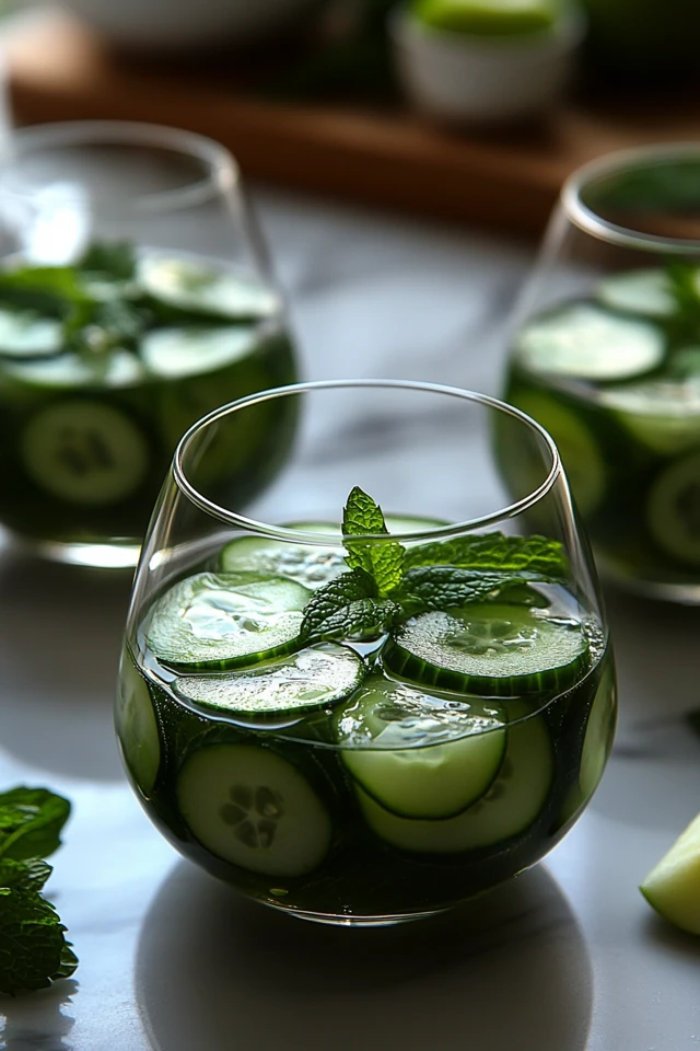 Apple Cucumber Mint Infused Water: A Cool, Refreshing Drink