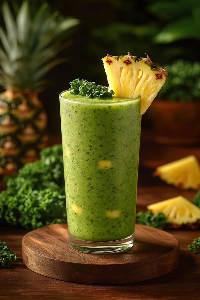 Kale Pineapple Smoothie: A Green Twist on Tropical Flavors