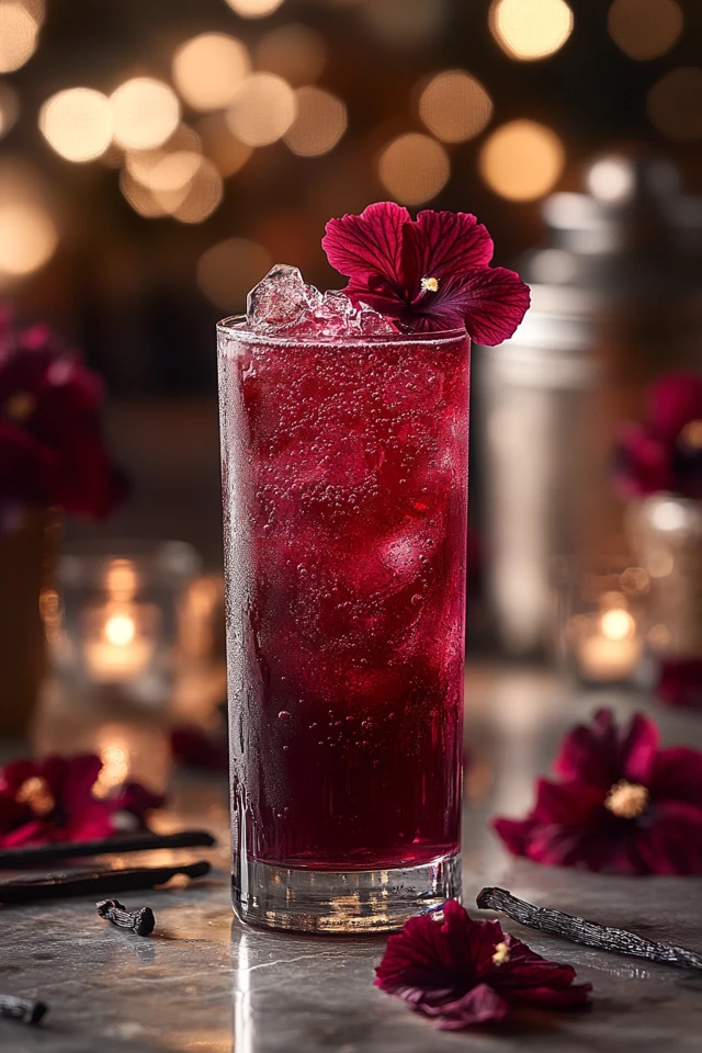 Hibiscus Vanilla Sparkler: Sweet and Floral