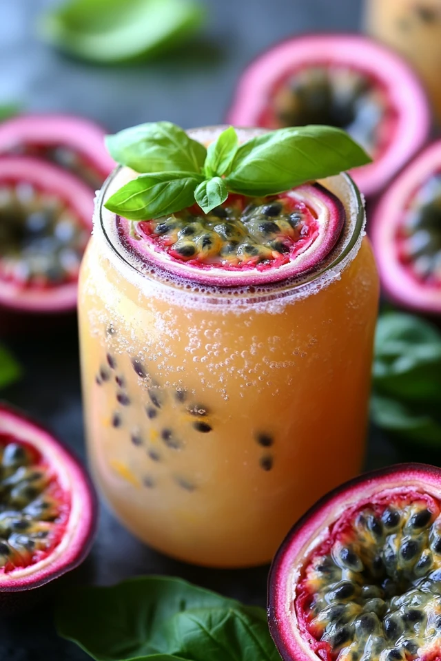 Passionfruit Basil Lemonade: Sweet and Herbal