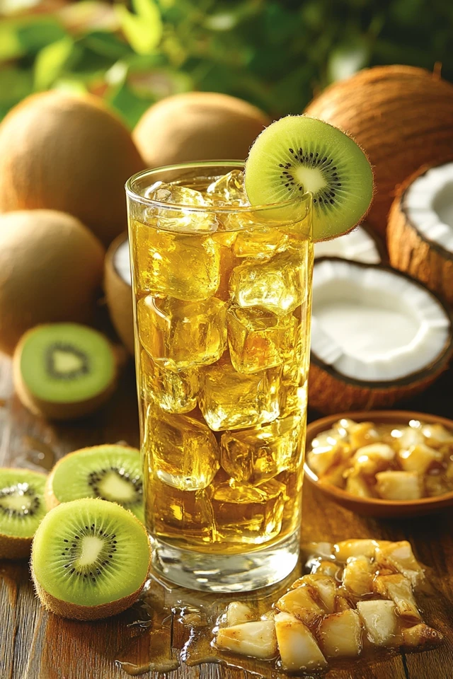 Kiwi Coconut Infused Water: A Tropical, Sweet Fusion