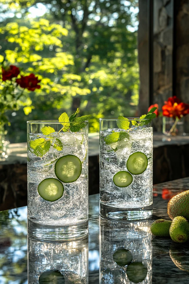 Kiwi Cucumber Spritz: Light and Refreshing