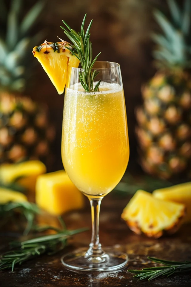 Pineapple Rosemary Spritz: Tropical with an Herbal Edge
