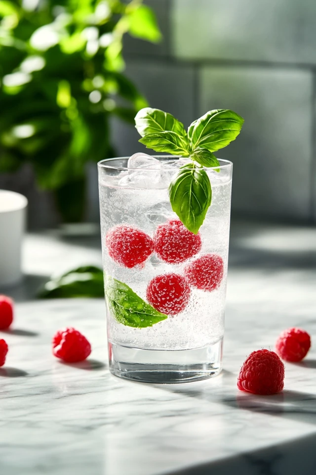 Raspberry Basil Gin Cooler: Refreshing and Vibrant