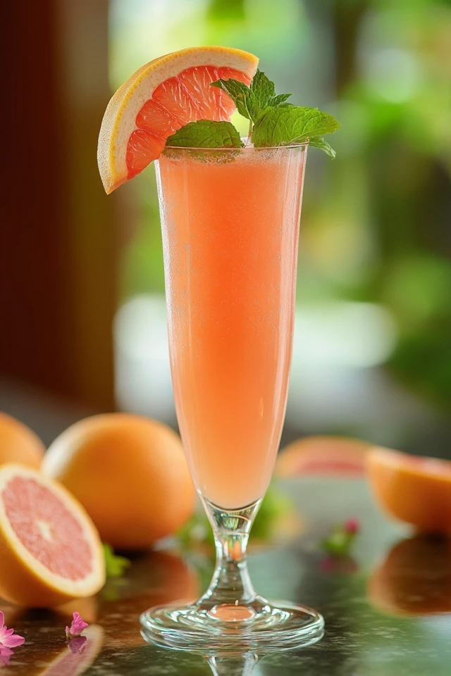Elderflower Grapefruit Cooler: Light and Floral
