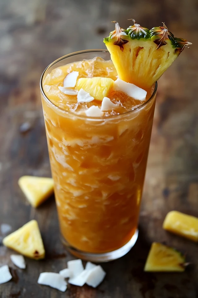 Pineapple Coconut Iced Tea: Tropical Hydration