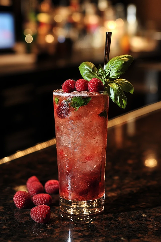 Raspberry Basil Cooler: A Sophisticated Mocktail