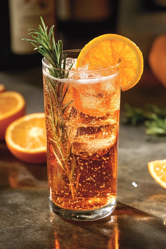 Orange Rosemary Spritz: Herbal and Citrusy