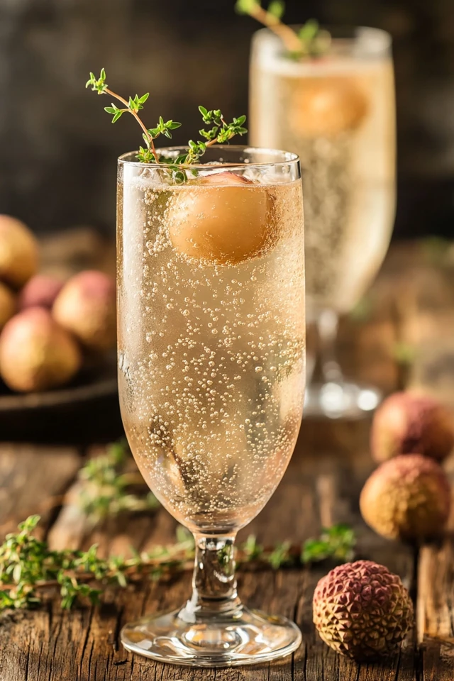 Lychee Thyme Sparkler: A Unique Mocktail Experience