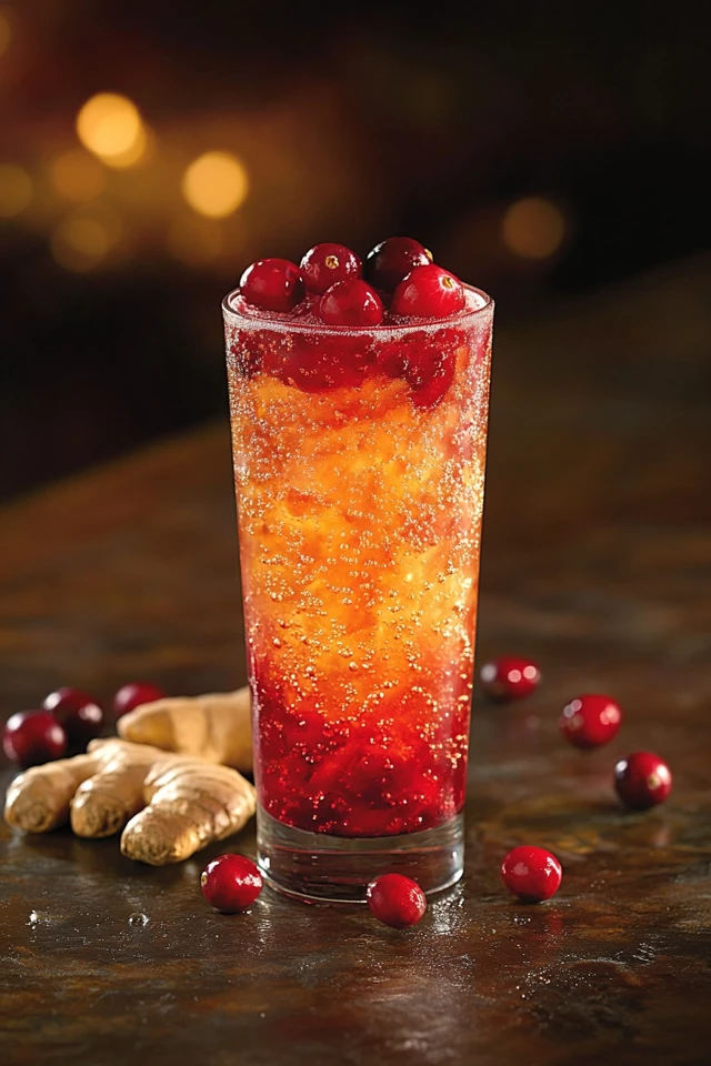 Cranberry Ginger Cooler: Tart and Refreshing