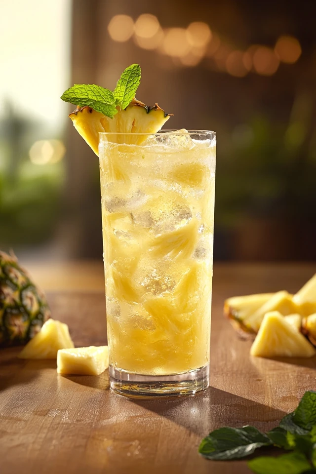 Pineapple Mint Cooler: Tropical and Refreshing
