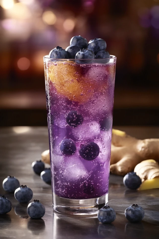 Blueberry Ginger Sparkler: A Refreshing Non-Alcoholic Drink