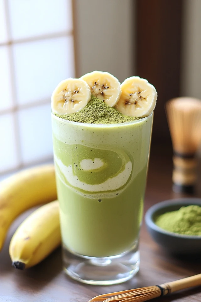 Matcha Banana Smoothie: A Green Energizing Boost