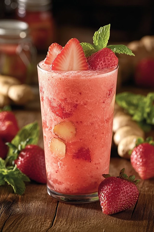 Strawberry Ginger Protein Smoothie: A Spicy and Sweet Blend