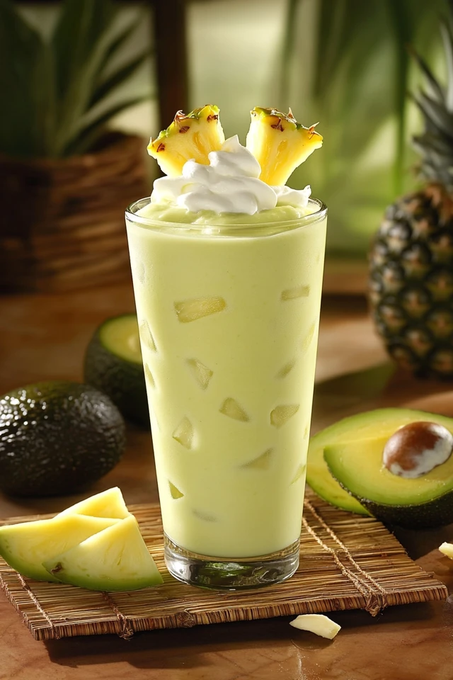 Pineapple Avocado Protein Shake: Creamy, Smooth, and Tropical