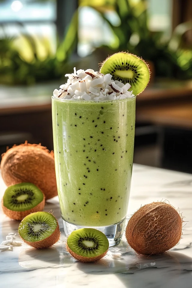 Kiwi Coconut Protein Smoothie: Sweet, Tropical, and Energizing