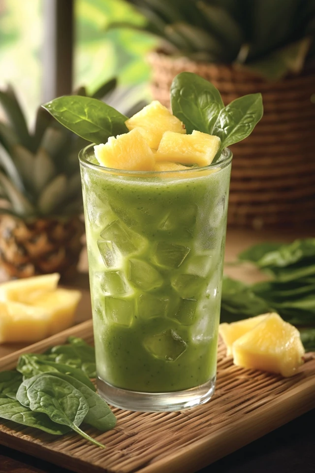 Pineapple Spinach Smoothie: Green and Tropical Bliss
