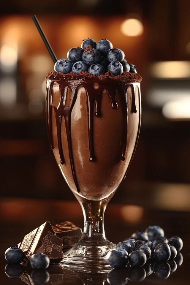 Chocolate Blueberry Protein Shake: Decadent and Antioxidant-Rich