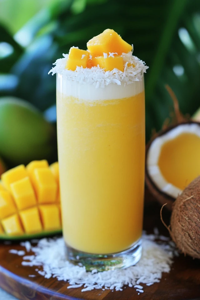 Coconut Mango Protein Smoothie: Creamy, Tropical, and Filling