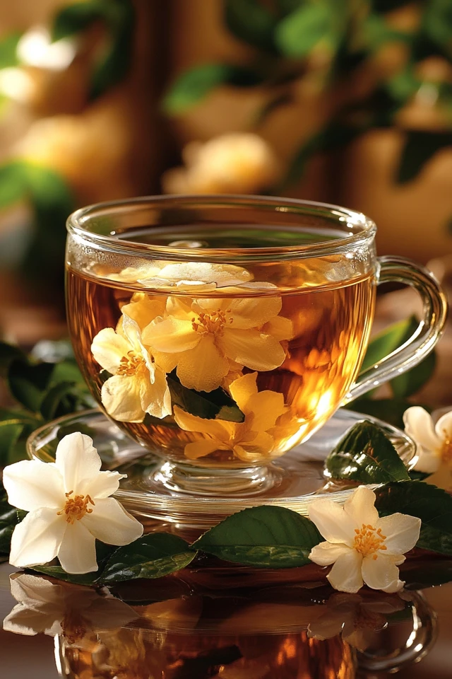 Green Tea with Jasmine: A Light, Floral Brew