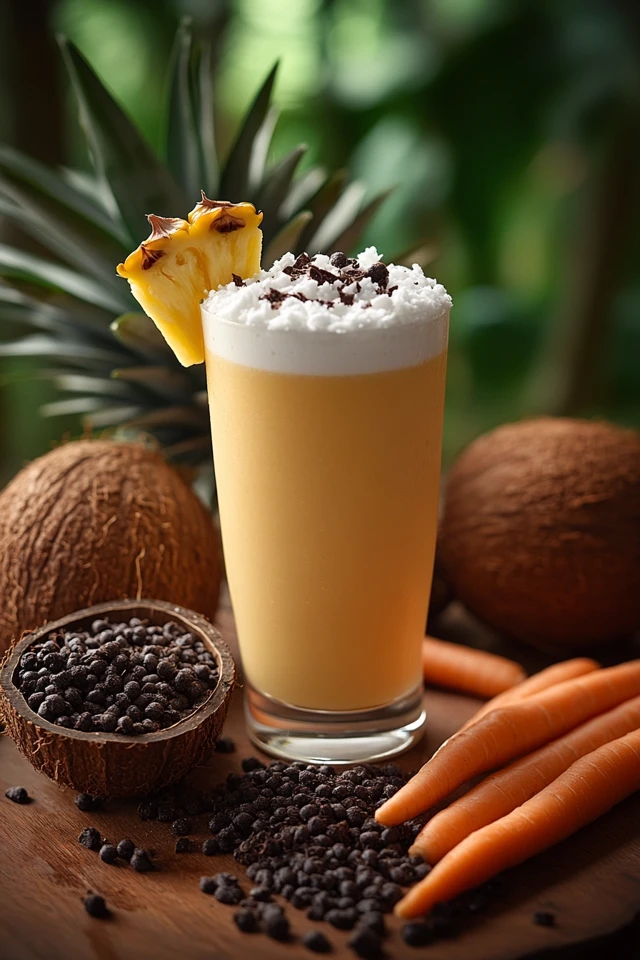 Coconut Pineapple Carrot Juice: Sweet, Smooth, and Tropical