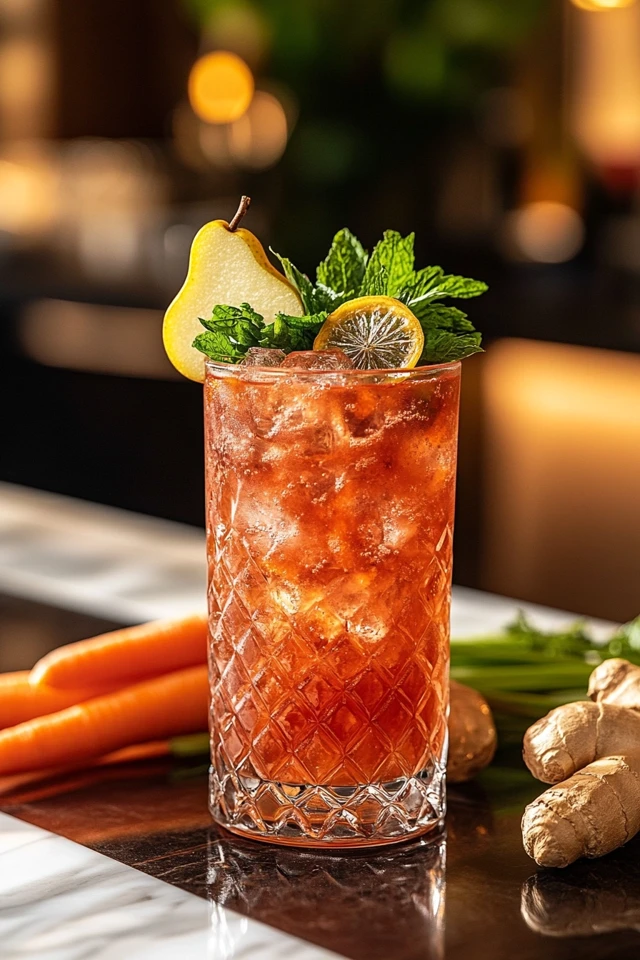 Pear Carrot Ginger Juice: A Sweet and Spicy Refreshing Drink