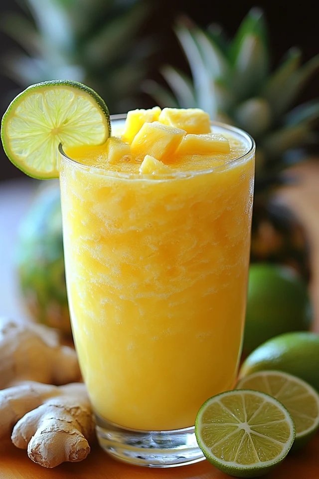 Pineapple Ginger Lime Juice: A Sweet and Zesty Drink