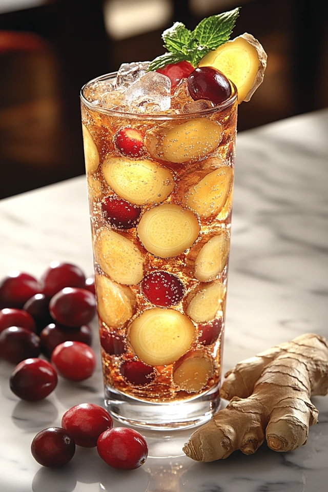 Cranberry Ginger Infused Water: A Sweet, Spicy Drink