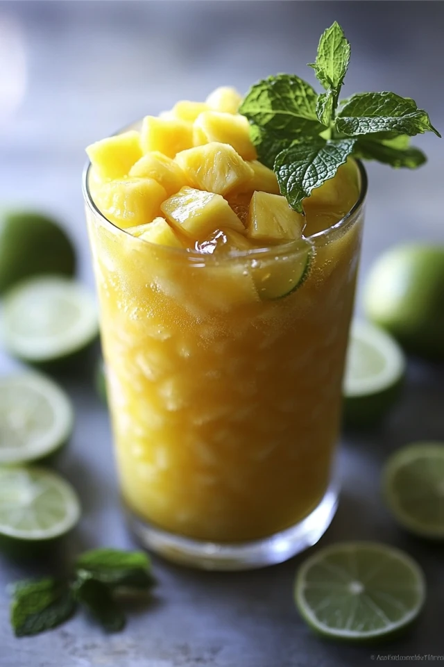 Pineapple Lime Mint Infused Water: A Tropical, Zesty Hydrator