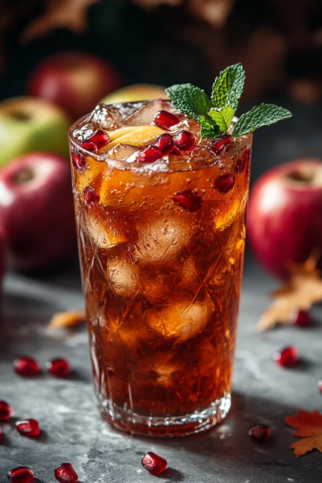 Pomegranate Apple Mint Infused Water: Sweet, Tart, and Herbal