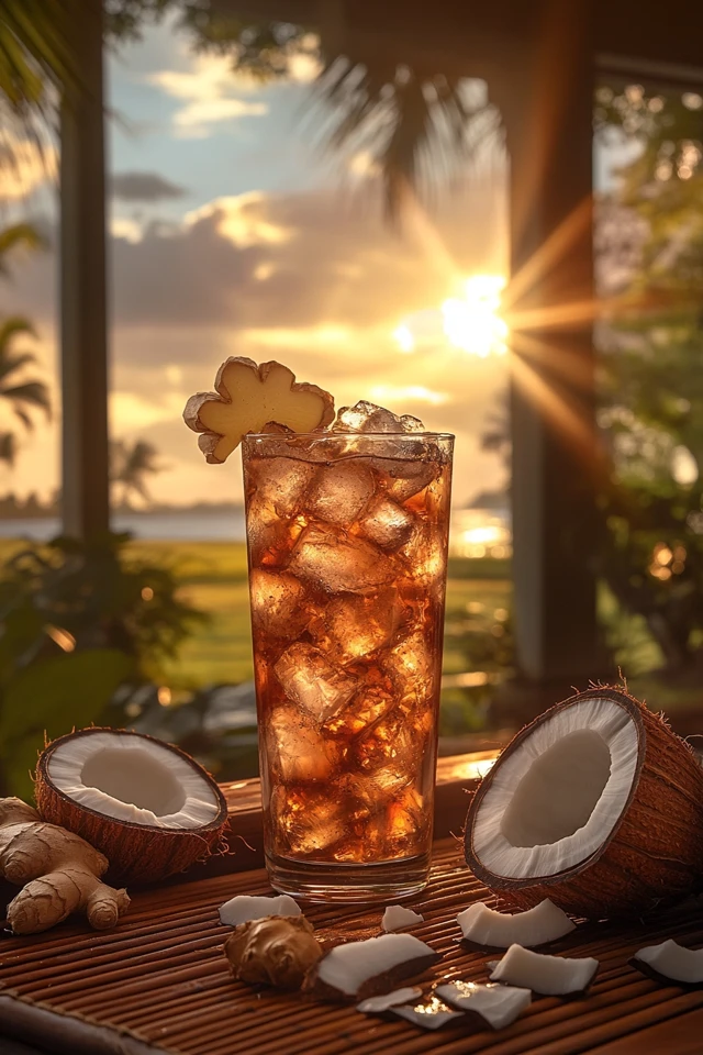 Coconut Ginger Infused Water: Tropical and Spicy Hydration