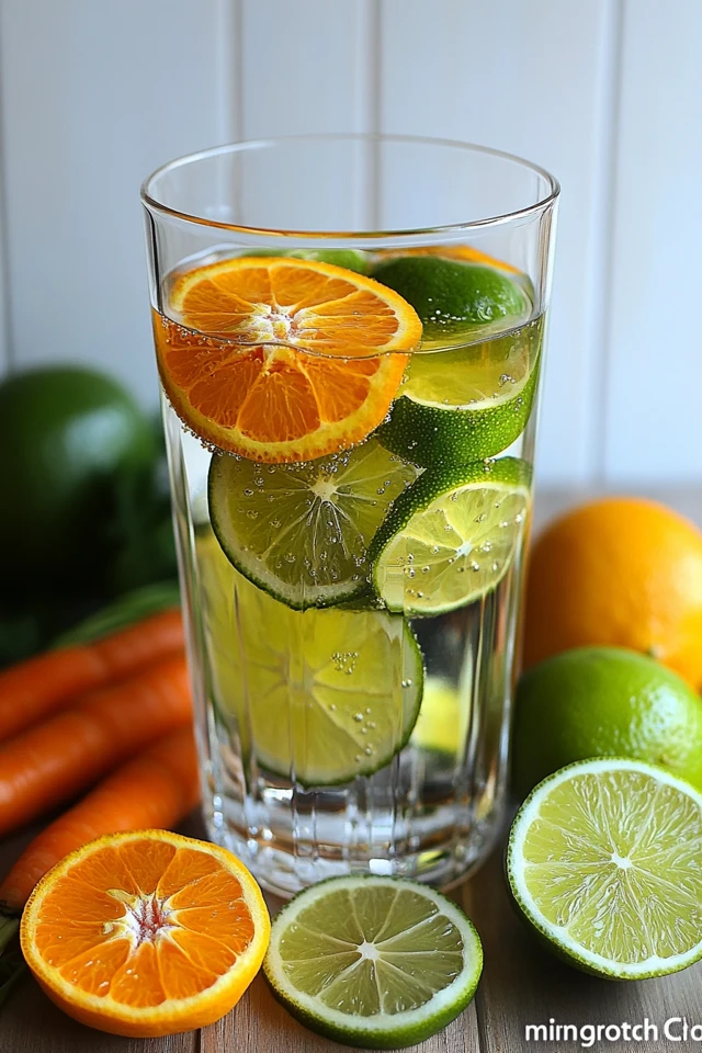 Orange Carrot Lime Infused Water: A Sweet, Citrusy Drink