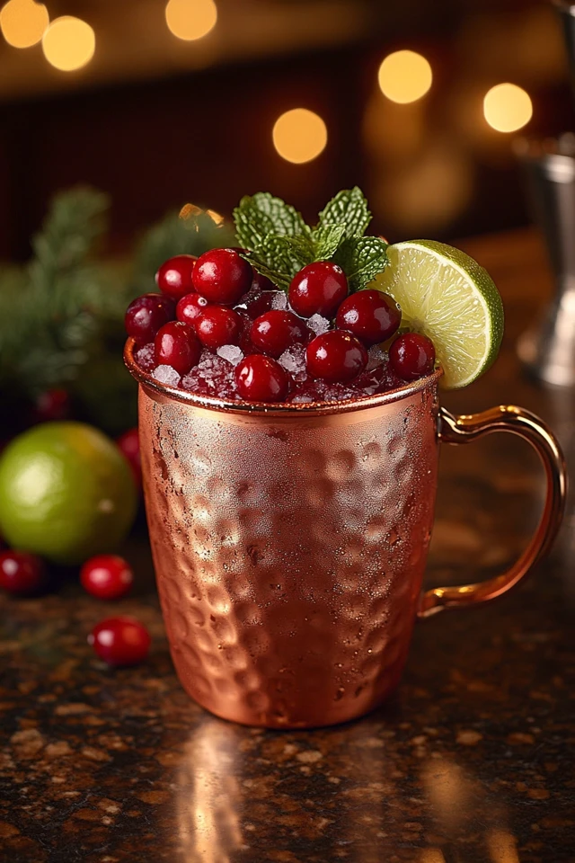 Cranberry Bourbon Mule: A Festive, Zesty Cocktail