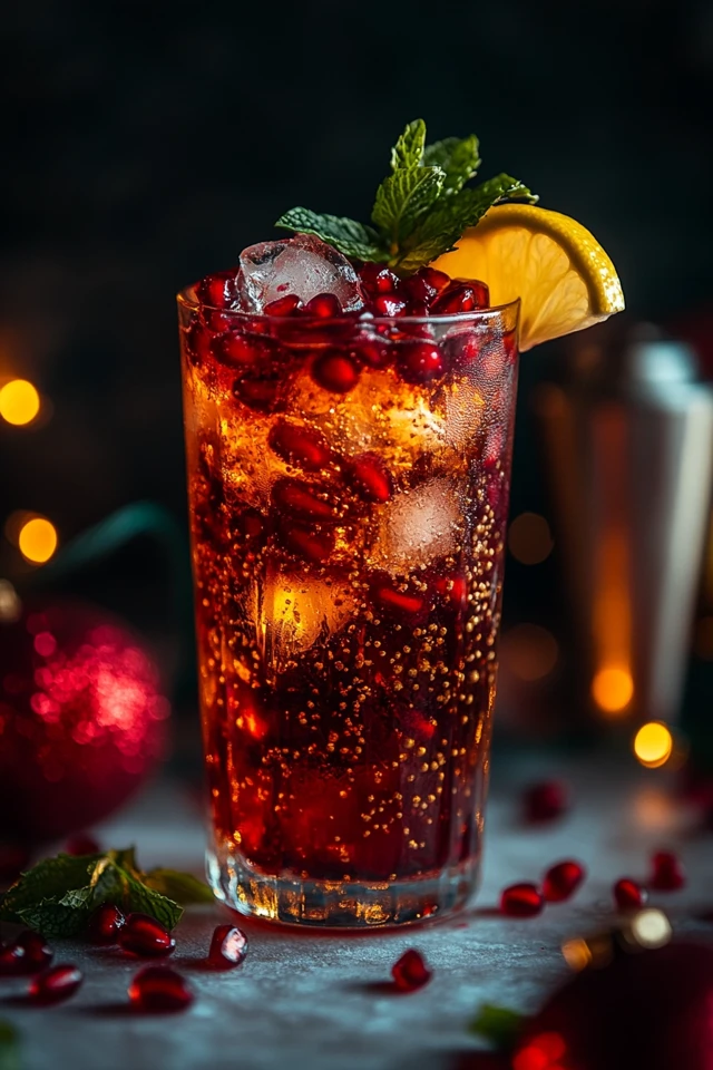 Spiked Pomegranate Lemonade: A Tart, Boozy Holiday Drink