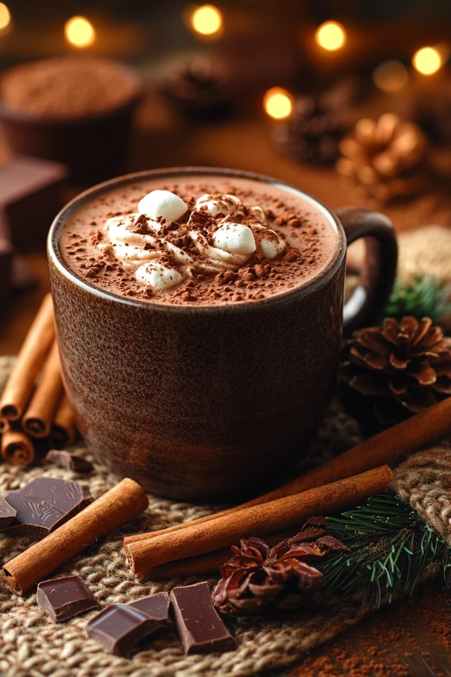 Festive Hot Chocolate: A Sweet, Cozy Drink with Toppings