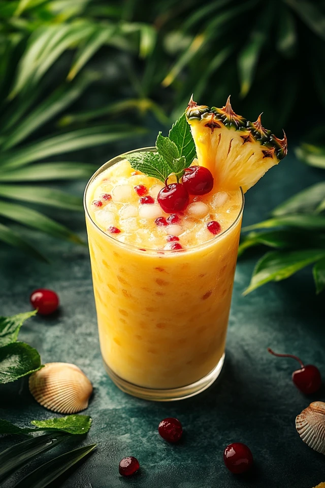 Piña Colada with Coconut Rum: A Sweet, Creamy Summer Drink