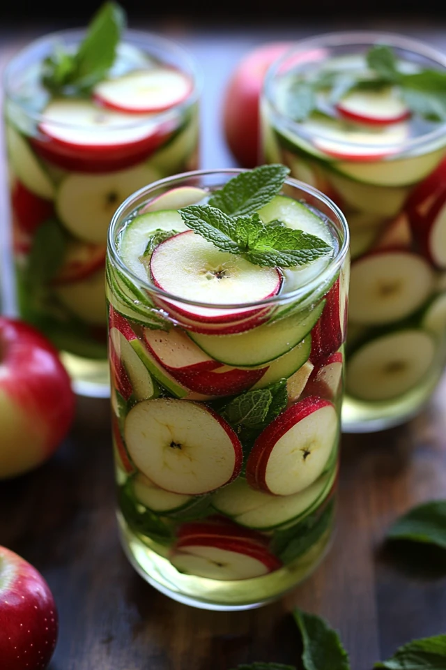 Apple Mint Infused Water: A Crisp, Sweet Hydration