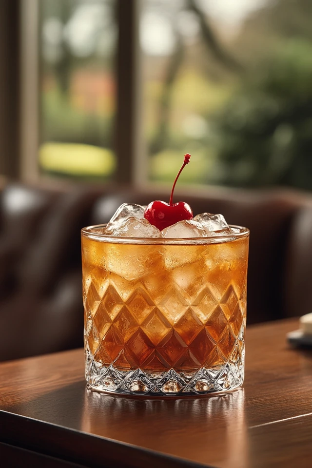 Manhattan on the Rocks: A Classic Whiskey Drink with Ice