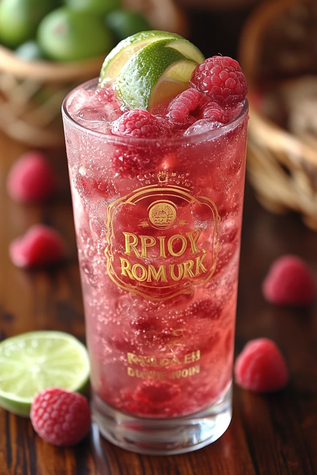 Raspberry Lime Rum Punch: A Fruity, Zesty Tropical Drink