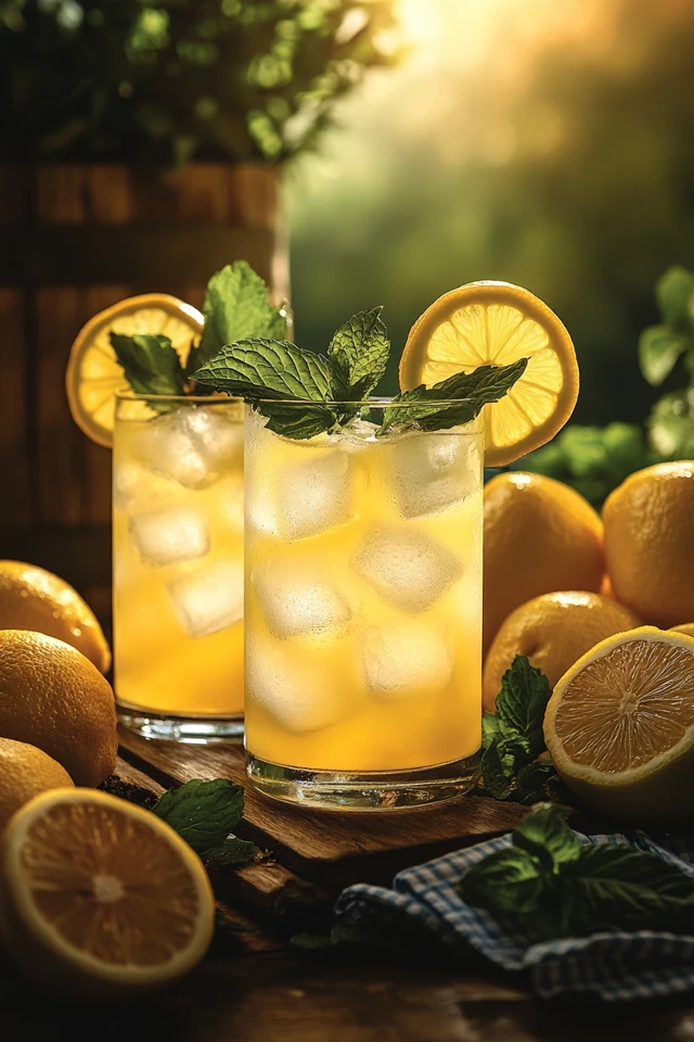Spiked Lemonade with Mint: A Sweet, Refreshing Party Drink