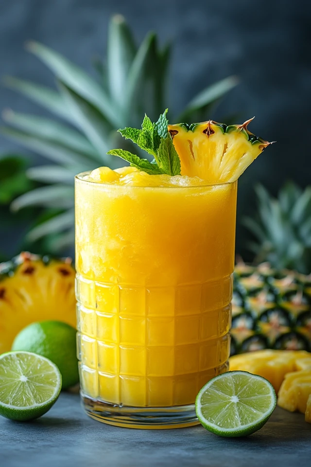 Pineapple Lime Tiki Punch: A Vibrant Summer Party Drink